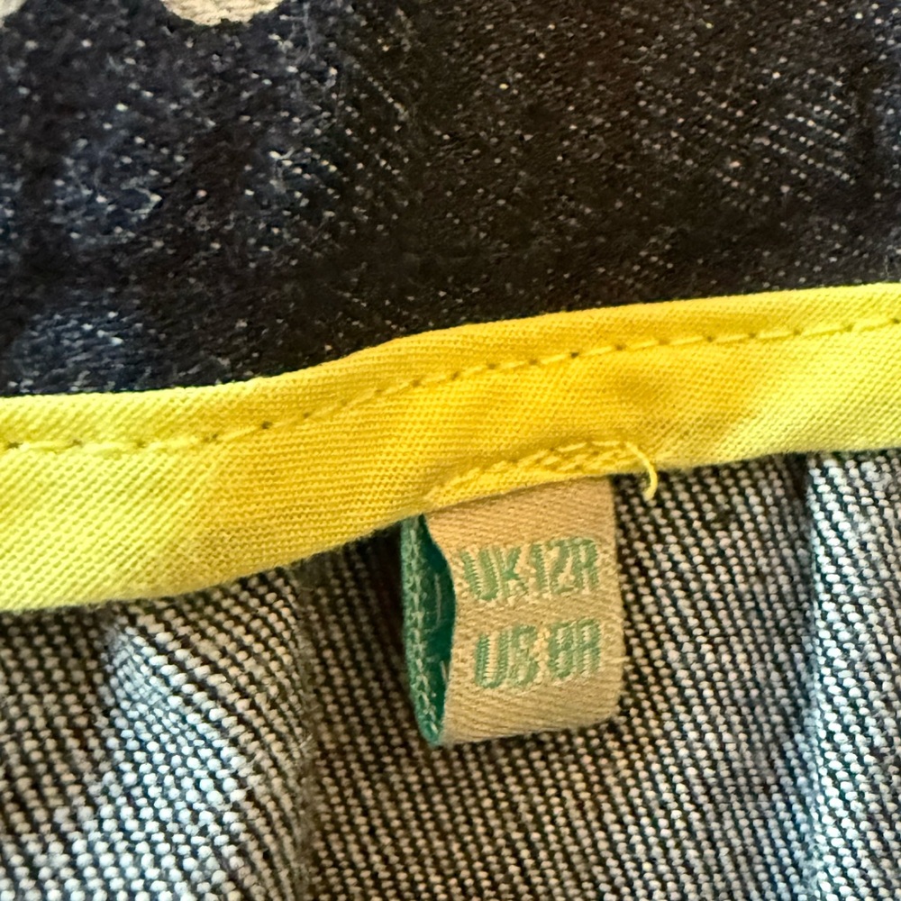 Boden Denim A-Line Mini Skirt Blue Cotton Size 8 - Picture 6 of 6